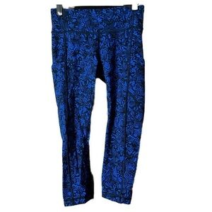 Lululemon Women’s Speed Crop *SW 2017 Seawheeze - CBCC / BLK Size 4